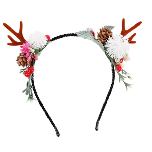 LIFKOME Weihnachts-geweih Stirnband mit Beeren und Tannenzapfen Festlicher Haarreif für Erwachsene Rutschfester Haarschmuck Passend für Weihnachtsfeiern und Party-dekoration LIFKOME Weihnachts-geweih Stirnband mit Beeren und Tannenzapfen Festlicher Haarreif für Erwachsene Rutschfester Haarschmuck Passend für Weihnachtsfeiern und Party-dekoration von LIFKOME