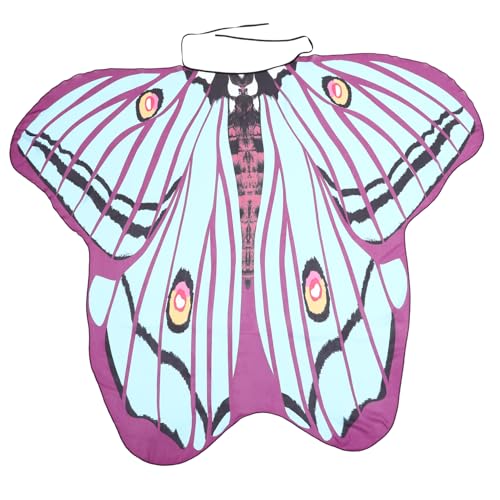 LIFKOME Schal Schmetterlingsflügel Feenumhang Für Frauen Cosplay Feenflügel Verkleidung Kostüm Grüne Streifen Für Halloween von LIFKOME