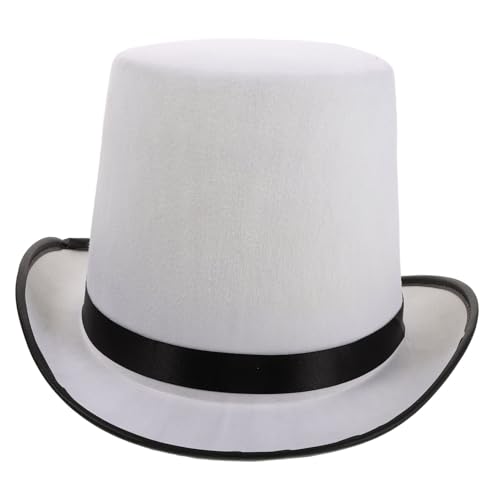 LIFKOME Zylinderhut Für Herren Party Zaubererhut Weißer Bowler Verkleidungszubehör LIFKOME Zylinderhut Für Herren Party Zaubererhut Weißer Bowler Verkleidungszubehör von LIFKOME