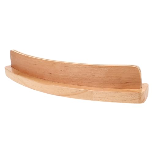 LIFKOME für Senior groß Deck Rezeption Mini spielkartenhalter Spielkartenfach Fünf-Karten-Spiel Ausstellungsständer aus Holz Spielzeugkarten Stehen Kartenspielständer hölzern Beige von LIFKOME