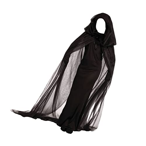 LIFKOME schwarzes, figurbetontes Kleid schwarzes Spitzenkleid halloween schminke halloween make up Hexenkostüm für Frauen für Auftritte Hexenkostüm für Erwachsene Kürbis Kleidung die von LIFKOME