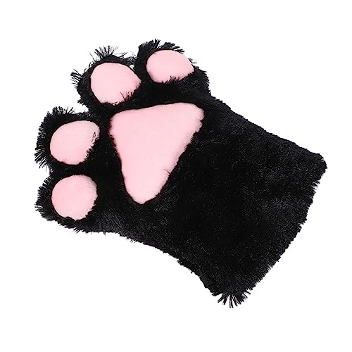 LIFKOME Modische Katzenhandschuhe Für Kinder Warm Cosplay-handschuhe Weich Bequem Für Schwarzen Handschuh von LIFKOME