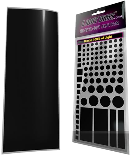 LightDims Black Out-Edition - Lichtblockierende LED Abdeckung/Lichtdimmer Sheets für Router, Elektronikgeräte, Haushaltsgeräte und mehr. Blockiert 100% Licht, in Verkaufsverpackung von LIGHT DIMS