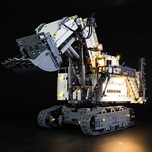 LIGHTAILING Licht-Set Für (Technic Liebherr Bagger R 9800) Modell - LED Licht-Set Kompatibel Mit Lego 42100(Modell Nicht Enthalten) von LIGHTAILING