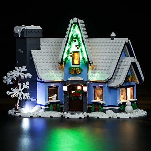 LIGHTAILING Licht-Set Für Lego 10293 Creator Expert Besuch des Weihnachtsmanns Bausteinen Modell：Fernbedienungsversion - Modell Set Nicht Enthalten von LIGHTAILING