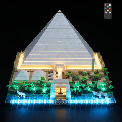 LIGHTAILING Licht-Set Für Lego-21058 Cheops-Pyramide - Led-Beleuchtungsset Kompatibel Mit Lego Bausteinen Modell：Fernbedienungsversion - Modell Set Nicht Enthalten von LIGHTAILING