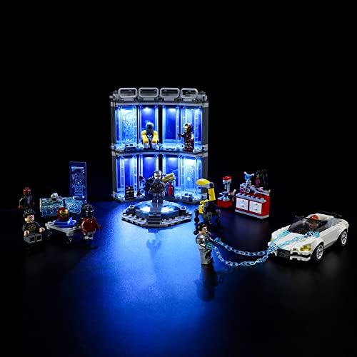 LIGHTAILING Licht-Set Für Lego 76216 Iron-Mans-Werkstatt - Led-Beleuchtungsset Kompatibel Mit Lego Bausteinen Modell - Modell Set Nicht Enthalten von LIGHTAILING