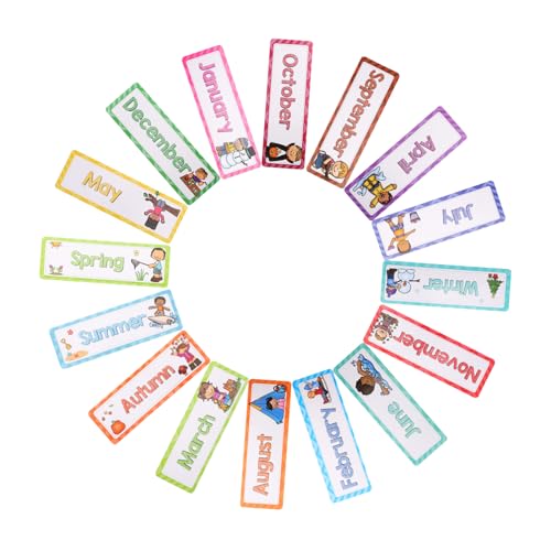 LIGHTAOTAO 16 Stück Teiliges Englisch Lernkartenset für und Monatliche Vokabelkarten Bunte Unterrichtsmaterialien für Grundschule und Kindergarten Lernhilfe zur Sprachförderung und LIGHTAOTAO 16 Stück Teiliges Englisch Lernkartenset für und Monatliche Vokabelkarten Bunte Unterrichtsmaterialien für Grundschule und Kindergarten Lernhilfe zur Sprachförderung und von LIGHTAOTAO