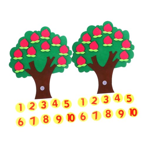 LIGHTAOTAO 2 Sätze Teiliges aus Filz Apfelbäumen mit Mathe Lernspielzeug für Kleinkinder Zählen und Kognitiven Fähigkeiten im Vorschulbereich von LIGHTAOTAO