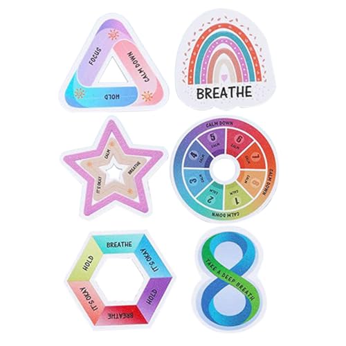 LIGHTAOTAO 6 Stück Sensorische Beruhigungsaufkleber mit Bunter Rauer Textur für Stressabbau Erwachsene Teenager Selbstklebende Fingertipp Sticker als Telefonrückseiten deko und von LIGHTAOTAO