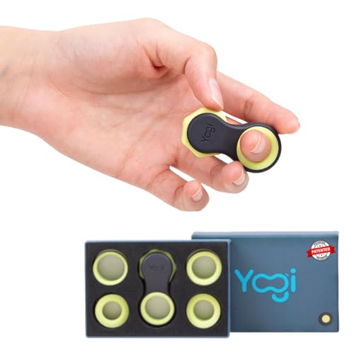 Yogi Fidget-Spielzeug, Fidget-Spinner für Erwachsene, Linderung von Angstzuständen, perfekt für ADHD, ADD und Autismus, leises Fidget-Spielzeug für Erwachsene und Kinder, fünf Ringgrößen– Moonlight Yogi Fidget-Spielzeug, Fidget-Spinner für Erwachsene, Linderung von Angstzuständen, perfekt für ADHD, ADD und Autismus, leises Fidget-Spielzeug für Erwachsene und Kinder, fünf Ringgrößen– Moonlight von LIGHTBULB IDEAS
