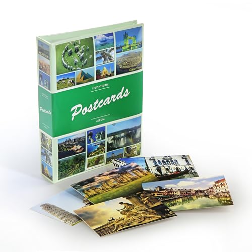 Leuchtturm 347770 Sammel-Album - Postkarten-Album für 200 Postkarten - 50 festeingebundene Hüllen von Leuchtturm