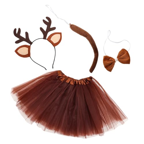 LIGIGWASH 1 Satz Geweih Kostüm Bands Weihnachten Reh Cosplay Tiergeweih-stirnband Rock Erwachsene Damen Pelziges Kostüm Stirnbänder Rentierkleidung Ohr Coffee Mesh-tuch LIGIGWASH 1 Satz Geweih Kostüm Bands Weihnachten Reh Cosplay Tiergeweih-stirnband Rock Erwachsene Damen Pelziges Kostüm Stirnbänder Rentierkleidung Ohr Coffee Mesh-tuch von LIGIGWASH