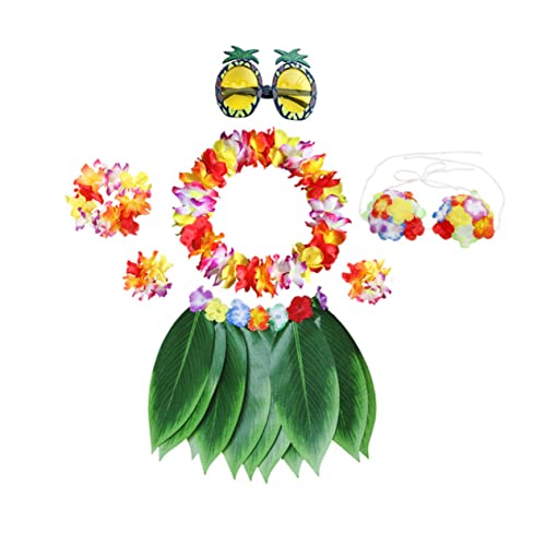 LIGIGWASH 1 Satz Hawaiianische Kleidung Blumen- Dekoration Ananas Outfit Party Tropisches Geburtstag Gras Erste Kostüm Rock Blätter Hawaiianische Kleider Für LIGIGWASH 1 Satz Hawaiianische Kleidung Blumen- Dekoration Ananas Outfit Party Tropisches Geburtstag Gras Erste Kostüm Rock Blätter Hawaiianische Kleider Für von LIGIGWASH