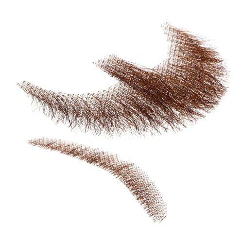 LIGIGWASH 1 Satz Künstliche Bart-Requisiten Fake Schnurrbart realistische Maske Schnurrbart Fake Falsch Bart Film mit künstlichem Schnurrbart für Männer Reales Haar Light Brown von LIGIGWASH