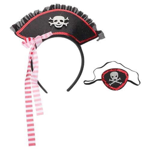 LIGIGWASH 1 Satz Piraten Augenmaske und Haarband Set Hochwertige Kostüm Accessoires für Halloween und Cosplay für Piraten Mottopartys und Verkleidungen für Erwachsene von LIGIGWASH