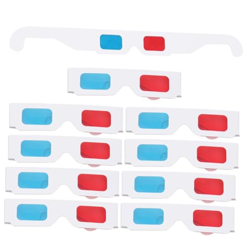 LIGIGWASH 10 Teiliges Papierbrillen Rot Blau Anaglyph Movie Brille Leicht Tragbar Modisch für Filme Spiele Dvds Party LIGIGWASH 10 Teiliges Papierbrillen Rot Blau Anaglyph Movie Brille Leicht Tragbar Modisch für Filme Spiele Dvds Party von LIGIGWASH
