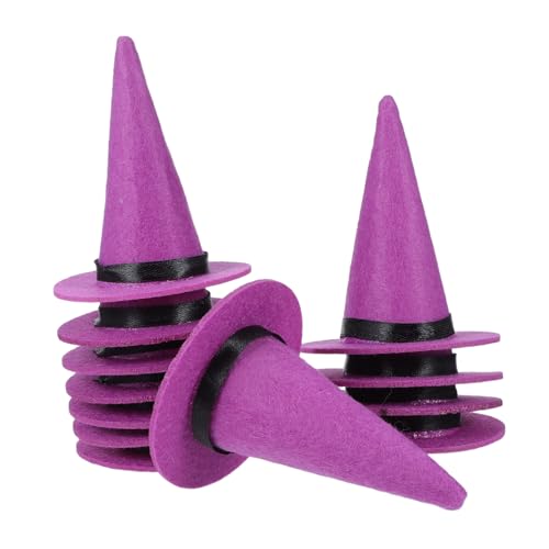 LIGIGWASH 12 Kleine Halloween-hut-dekorationen: Hexenhüte Aus Filz Für Flaschen, Bastelarbeiten Und Party-zubehör – Kleine Deckel Für Feiertagsfeiern von LIGIGWASH