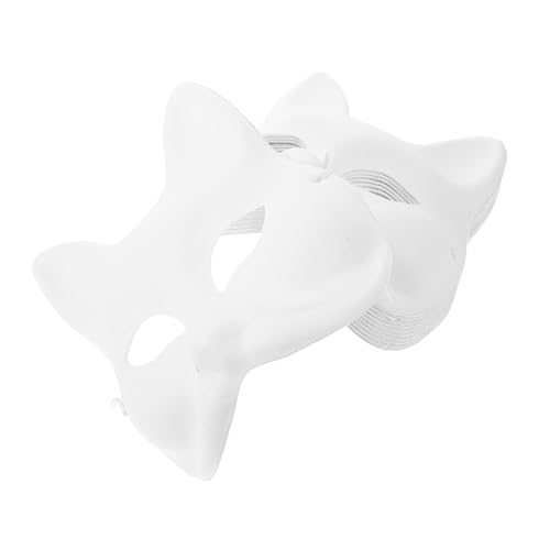 LIGIGWASH 12Stücke DIY Fuchsmaske Japanische Halbmaske Unbemalt für Kreative Bastelprojekte für Kostümpartys und Karneval Leicht und Komfortabel zu Tragen von LIGIGWASH