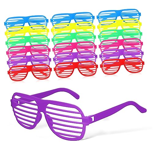 LIGIGWASH 18Stücke Neon Shutterbrillen Cosplay Brillen für Partys Festivals Outdoor Aktivitäten Foto Requisiten für Erwachsene LIGIGWASH 18Stücke Neon Shutterbrillen Cosplay Brillen für Partys Festivals Outdoor Aktivitäten Foto Requisiten für Erwachsene von LIGIGWASH