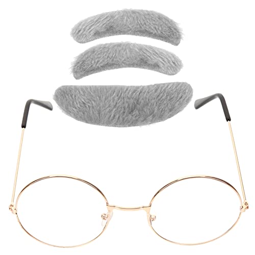 LIGIGWASH 1Satz Altes Mann Kostüm für Jungen Teilig mit Künstlichem Schnurrbart Augenbrauen Brille für Halloween Kostümpartys Langlebig LIGIGWASH 1Satz Altes Mann Kostüm für Jungen Teilig mit Künstlichem Schnurrbart Augenbrauen Brille für Halloween Kostümpartys Langlebig von LIGIGWASH