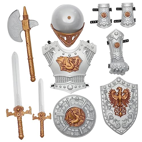 LIGIGWASH 1Satz Ritterkostüm für Jungen Teiliges für Halloween Rollenspiel Hochwertiges Cosplay Outfit mit Schwertern Partys Bühnenauftritte LIGIGWASH 1Satz Ritterkostüm für Jungen Teiliges für Halloween Rollenspiel Hochwertiges Cosplay Outfit mit Schwertern Partys Bühnenauftritte von LIGIGWASH