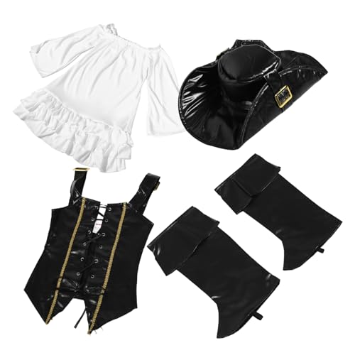 LIGIGWASH 1set Piratenkleid Cosplay Party Weste Mädchen Mittelalter Outfit Kleines Mädchen Halloween Kostüm Kinder Piratenkostüm Langarm Gothic Kleid Für Kostümpartys LIGIGWASH 1set Piratenkleid Cosplay Party Weste Mädchen Mittelalter Outfit Kleines Mädchen Halloween Kostüm Kinder Piratenkostüm Langarm Gothic Kleid Für Kostümpartys von LIGIGWASH