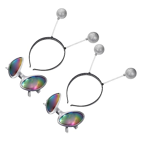 LIGIGWASH 2 Sätze Kreative Cosplay Accessoires mit Außerirdischen Brille und Haarreifen für Partys Lustige Kopfdeko für Erwachsene Fotorequisit für Themenfeiern LIGIGWASH 2 Sätze Kreative Cosplay Accessoires mit Außerirdischen Brille und Haarreifen für Partys Lustige Kopfdeko für Erwachsene Fotorequisit für Themenfeiern von LIGIGWASH