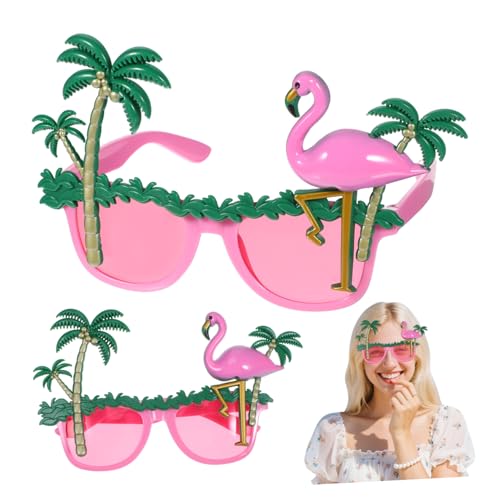 LIGIGWASH 2 Stück Flamingo Partybrille mit Kokosbaum Design Leichte Stabile Kunststoffbrille Lustige Hawaii Eyewear für Strandparty Karneval Foto Requisiten LIGIGWASH 2 Stück Flamingo Partybrille mit Kokosbaum Design Leichte Stabile Kunststoffbrille Lustige Hawaii Eyewear für Strandparty Karneval Foto Requisiten von LIGIGWASH