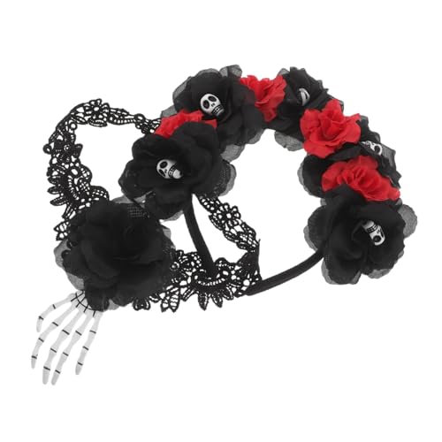 LIGIGWASH 2 Stück Halloween Dekoration Halloween Zubehör Totenkopf Stirnband Steampunk Spitzen Totenkopf Schmuck Für Mädchen von LIGIGWASH