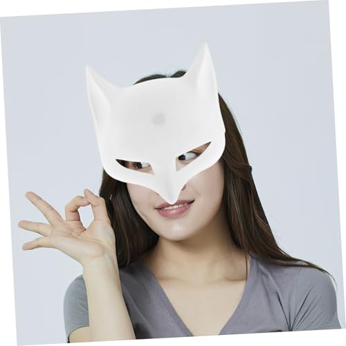 LIGIGWASH 2 Stück Leere Weiße Pvc fuchs halbgesichtsmaske Unbemalte Tiermaske zum Bemalen Langlebige DIY Cosplay Maske für Kostümpartys Einfach zu Dekorieren und Vielseitig Einsetzbar LIGIGWASH 2 Stück Leere Weiße Pvc fuchs halbgesichtsmaske Unbemalte Tiermaske zum Bemalen Langlebige DIY Cosplay Maske für Kostümpartys Einfach zu Dekorieren und Vielseitig Einsetzbar von LIGIGWASH