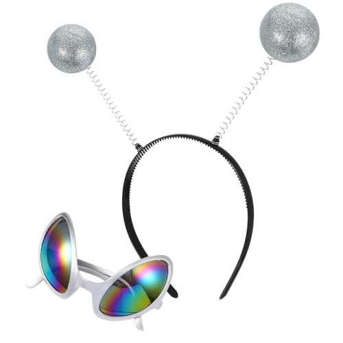 LIGIGWASH 2 Stück Teiliges Partybrillen mit Silbernem Rahmen und Haarreif Lustige Festivalbrille und Kopfschmuck Leicht Langlebig für Karneval Kostüm und Bühnenauftritte LIGIGWASH 2 Stück Teiliges Partybrillen mit Silbernem Rahmen und Haarreif Lustige Festivalbrille und Kopfschmuck Leicht Langlebig für Karneval Kostüm und Bühnenauftritte von LIGIGWASH