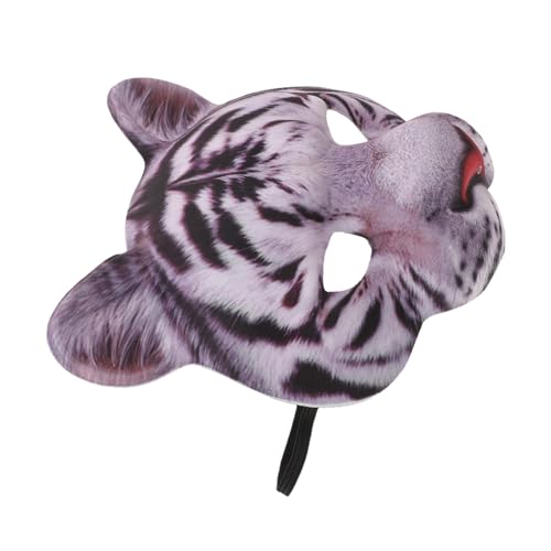 LIGIGWASH 2 Stück Teiliges Tiger Tierkostüm Maske Leichtes Komfortables Cosplay Halbgesichtsmaske Detailgetreu für Halloween Karneval Fasching Maskenball und Kostümparty Realistische von LIGIGWASH