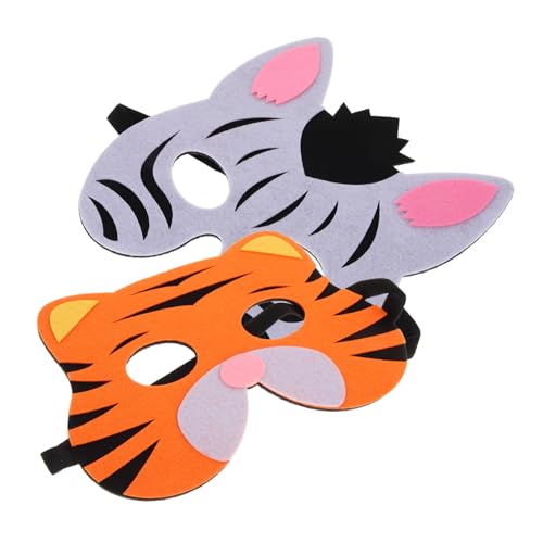 LIGIGWASH 2 Stück Tiermasken für Cartoon Tiermasken für Halloween Karneval und Cosplay Zebra und Tiger Design Kreative Party Dekoration LIGIGWASH 2 Stück Tiermasken für Cartoon Tiermasken für Halloween Karneval und Cosplay Zebra und Tiger Design Kreative Party Dekoration von LIGIGWASH