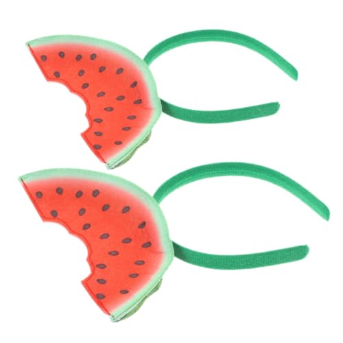 LIGIGWASH 2 Stück Wassermelonen Haarbänder Hawaii Party Haarreifen Sommer Kopfschmuck für Mädchen Frauen Vielseitig Verwendbar Einfache Anwendung Stilvoll und Auffällig von LIGIGWASH