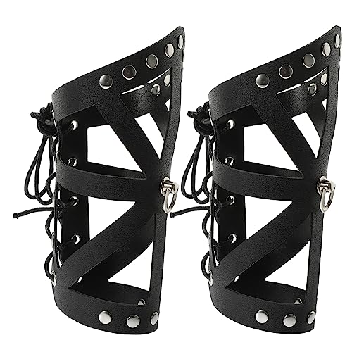 LIGIGWASH 2stücke Punk Cosplay Armstulpen Vintage Armschoner Für Herren Und Damen Cooles Design Aus Kunstleder Leicht Und Tragbar Für Rollenspiele Und Bühnenauftritte LIGIGWASH 2stücke Punk Cosplay Armstulpen Vintage Armschoner Für Herren Und Damen Cooles Design Aus Kunstleder Leicht Und Tragbar Für Rollenspiele Und Bühnenauftritte von LIGIGWASH