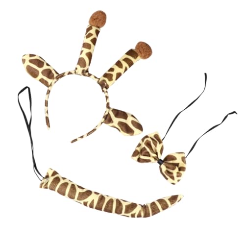 LIGIGWASH 2sätze Teiliges Tier-cosplay Zubehör Für Junge Mädchen Und Erwachsene Giraffe Haarreif Fliege Für Kostümparty Fotoshootings Und Veranstaltungen von LIGIGWASH
