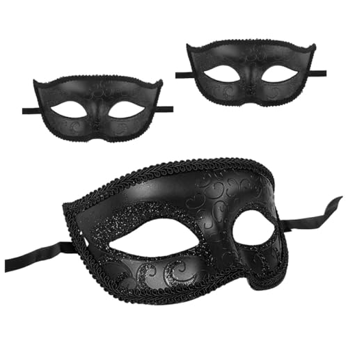 LIGIGWASH 3 Stück Teiliges Elegantes Cosplay Halbfacemaske Venezianische Spitzenmaske für Halloween Kostüm Maskenball und Karneval Stilvolle Retro Masquerade Accessoires für Damen und LIGIGWASH 3 Stück Teiliges Elegantes Cosplay Halbfacemaske Venezianische Spitzenmaske für Halloween Kostüm Maskenball und Karneval Stilvolle Retro Masquerade Accessoires für Damen und von LIGIGWASH