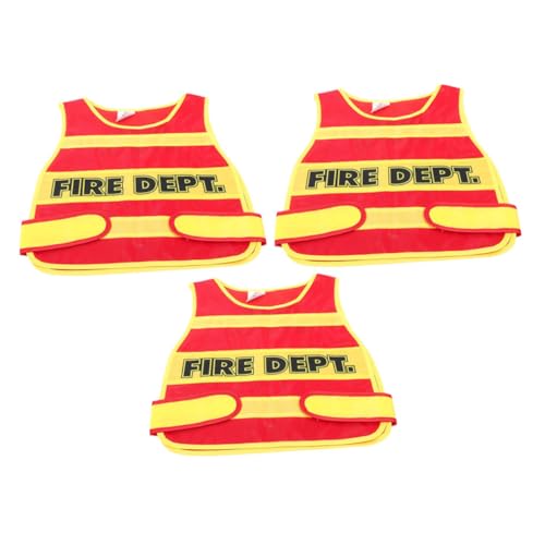 LIGIGWASH 3 Stück Teiliges Feuerwehrkostüm mit Atmungsaktiver Weste Flexible Leichte Feuerwehr Verkleidung für Kleinkinder für Rollenspiele Partys und Kreative Gruppenspiele LIGIGWASH 3 Stück Teiliges Feuerwehrkostüm mit Atmungsaktiver Weste Flexible Leichte Feuerwehr Verkleidung für Kleinkinder für Rollenspiele Partys und Kreative Gruppenspiele von LIGIGWASH