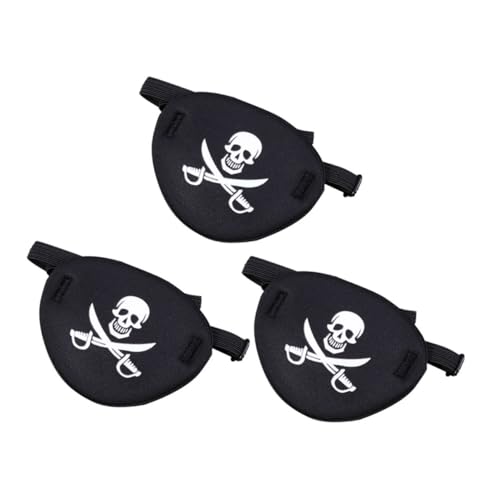 LIGIGWASH 3 Stück Teiliges Piraten Augenklappen für Cosplay Verstellbare Leichte Augenmaske mit Einzigartigem Design für Halloween und Themenpartys für Erwachsene LIGIGWASH 3 Stück Teiliges Piraten Augenklappen für Cosplay Verstellbare Leichte Augenmaske mit Einzigartigem Design für Halloween und Themenpartys für Erwachsene von LIGIGWASH