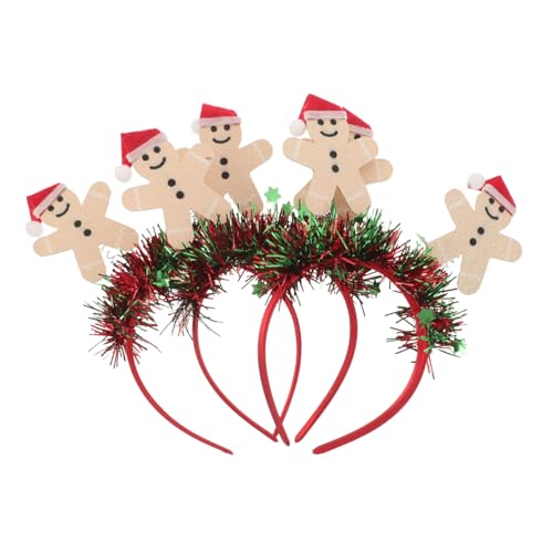 LIGIGWASH 3 Stück Weihnachts Haarreifen Lustige Lebkuchen Accessoires für Frauen Mädchen Festliche Haarschmuck für Feiertagsfeiern und Weihnachtsfeiern LIGIGWASH 3 Stück Weihnachts Haarreifen Lustige Lebkuchen Accessoires für Frauen Mädchen Festliche Haarschmuck für Feiertagsfeiern und Weihnachtsfeiern von LIGIGWASH