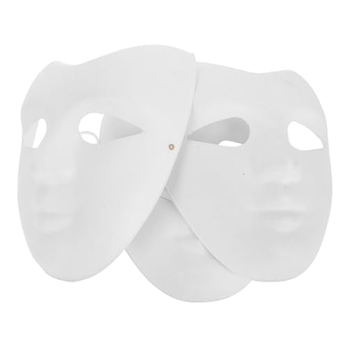 LIGIGWASH 3 Stück Weiße Papierspulp masken für DIY Basteln Leere Bemalbare Gesichtsmasken mit Elastischem Band Vielseitig für Halloween Fasching Bühnenauftritte und Festlichkeiten LIGIGWASH 3 Stück Weiße Papierspulp masken für DIY Basteln Leere Bemalbare Gesichtsmasken mit Elastischem Band Vielseitig für Halloween Fasching Bühnenauftritte und Festlichkeiten von LIGIGWASH