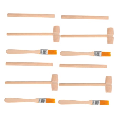 LIGIGWASH 4 Sets Archäologische Ausgrabungswerkzeuge Grabset Hämmern Mini Ausgrabungshammer Grabwerkzeug Für Mini Hammer Meißelbürste Holz Beige LIGIGWASH 4 Sets Archäologische Ausgrabungswerkzeuge Grabset Hämmern Mini Ausgrabungshammer Grabwerkzeug Für Mini Hammer Meißelbürste Holz Beige von LIGIGWASH
