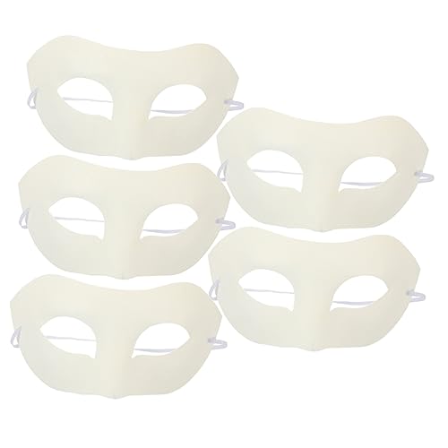 LIGIGWASH 5 Stück DIY Leere Papiermasken Ungemalte Masken für Halloween Cosplay Karneval Bastelmasken Bemalen für Kreative Kunstprojekte und Partys von LIGIGWASH