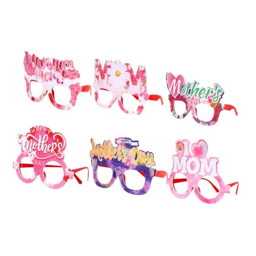 LIGIGWASH 6stücke Muttertag Partybrille Teiliges Lustige Und Kreative Brillen Für Perfekten Fotospaß Leichte Und Bequeme Kostümrequisiten Für Feiertage Und Besondere Anlässe von LIGIGWASH