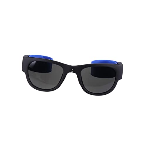 LIGIGWASH Faltbare Sonnenbrille für Erwachsene Schutz Stilvolle Party Accessoires für Geburtstagsfeiern Halloween und Neon Partys Aufbewahrungstasche und Reinigungstuch Blau LIGIGWASH Faltbare Sonnenbrille für Erwachsene Schutz Stilvolle Party Accessoires für Geburtstagsfeiern Halloween und Neon Partys Aufbewahrungstasche und Reinigungstuch Blau von LIGIGWASH