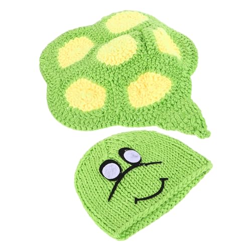 LIGIGWASH Fotografie Requisiten Grünes Schildkrötenkostüm mit Strickmütze für Neugeborene Süßes Outfit für Jungen und Mädchen für Fotoshootings und Alltag LIGIGWASH Fotografie Requisiten Grünes Schildkrötenkostüm mit Strickmütze für Neugeborene Süßes Outfit für Jungen und Mädchen für Fotoshootings und Alltag von LIGIGWASH