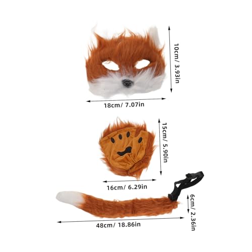 LIGIGWASH Fuchsanzug Maske Fuchsschwanz Kostüm Requisite Fuchs Accessoires Fuchs Kostüm Party Accessoire Pelzhandschuh Tier Cosplay Cosplay Outfit Plüsch LIGIGWASH Fuchsanzug Maske Fuchsschwanz Kostüm Requisite Fuchs Accessoires Fuchs Kostüm Party Accessoire Pelzhandschuh Tier Cosplay Cosplay Outfit Plüsch von LIGIGWASH