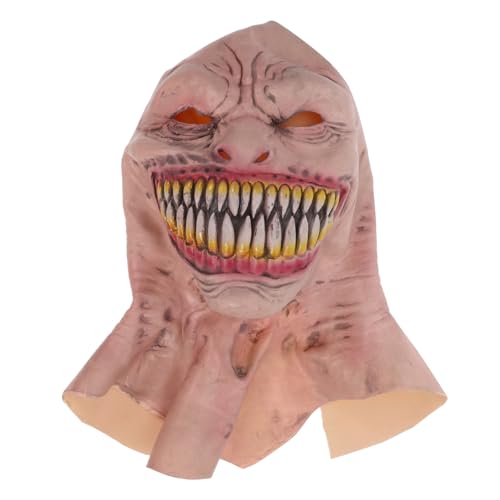 LIGIGWASH Gruselige Teufel Vollgesichtsmaske mit Beweglicher Öffnung Atmungsaktive Horror Halloween Maske für Erwachsene Leichtes Material für Kostüm und Halloweenpartys Cosplay von LIGIGWASH