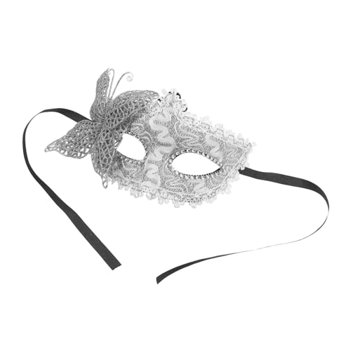 LIGIGWASH Halbgesichtsmaske Schmetterling Frauenmaske Herren Halbmaske Maskerademaske Für Männer Und Frauen Opernmaske Maskerade-maske Für Männer Diy Prom Maske Kostüm Maske Silver Plastik LIGIGWASH Halbgesichtsmaske Schmetterling Frauenmaske Herren Halbmaske Maskerademaske Für Männer Und Frauen Opernmaske Maskerade-maske Für Männer Diy Prom Maske Kostüm Maske Silver Plastik von LIGIGWASH